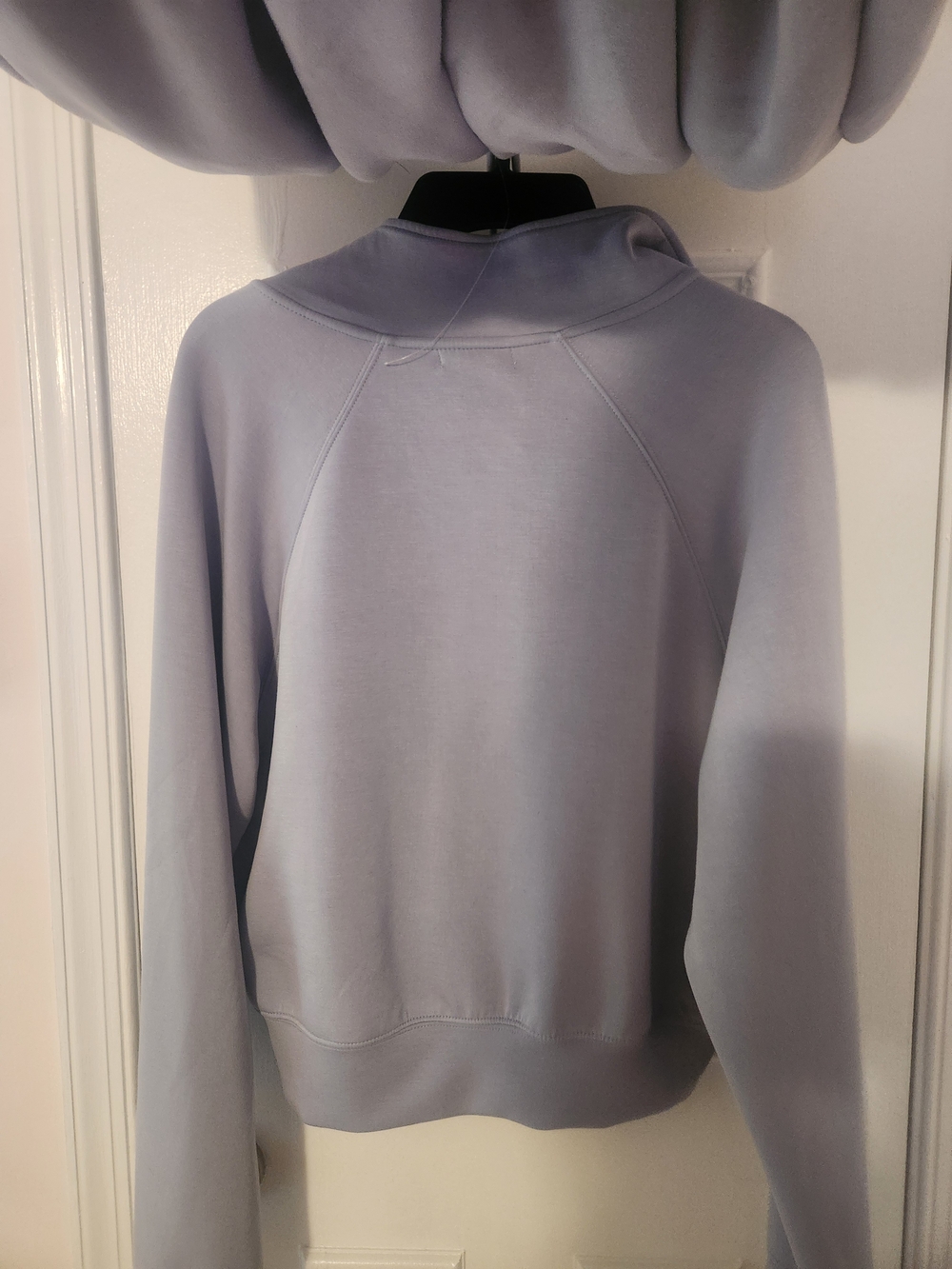 Quarter-Zip Pullover & Wide-Leg Sweatpants Set - Light Blue Grey - Picture 2 of 3